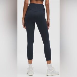 Lululemon Athletica Navy Blue Wunder Under HR Crop ‘23 Leggings